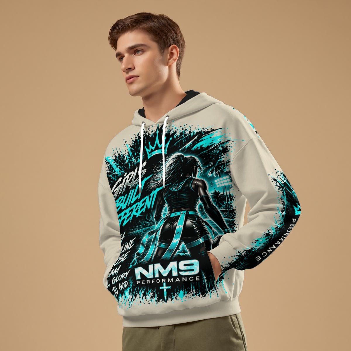 NM9 Ice Collection Hoodie | Girls Built Different | Bone