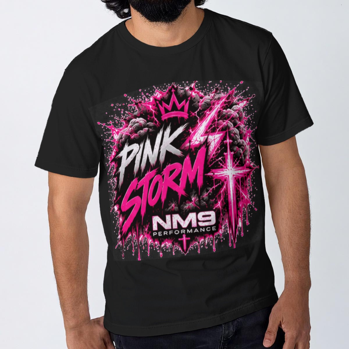 NM9 Pink Collection Tee | Pink Storm | Black