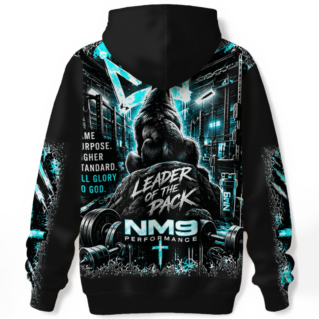 NM9 Ice Collection Hoodie | Built Different Leader Of The Pack | Black