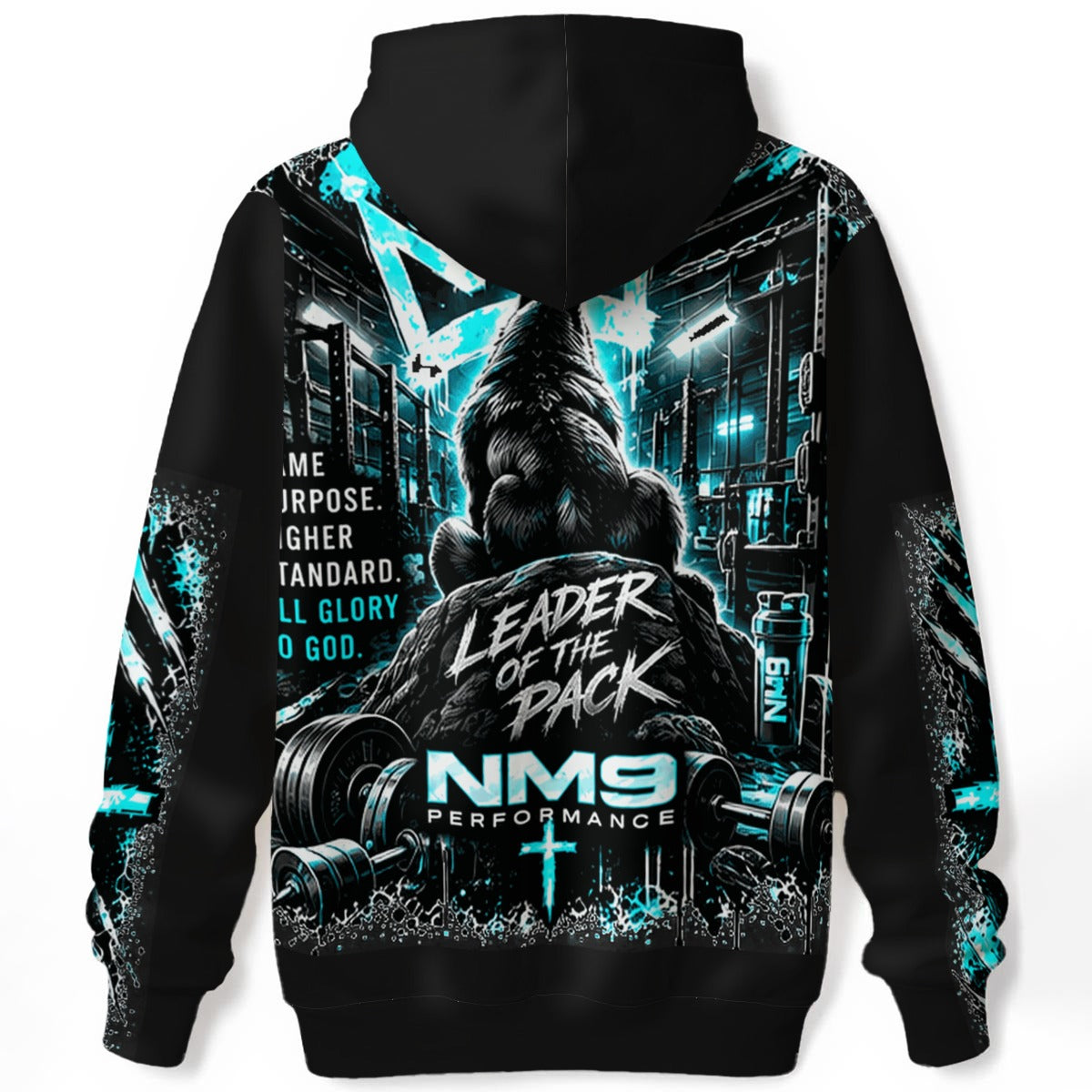NM9 Ice Collection Hoodie | Built Different Leader Of The Pack | Black