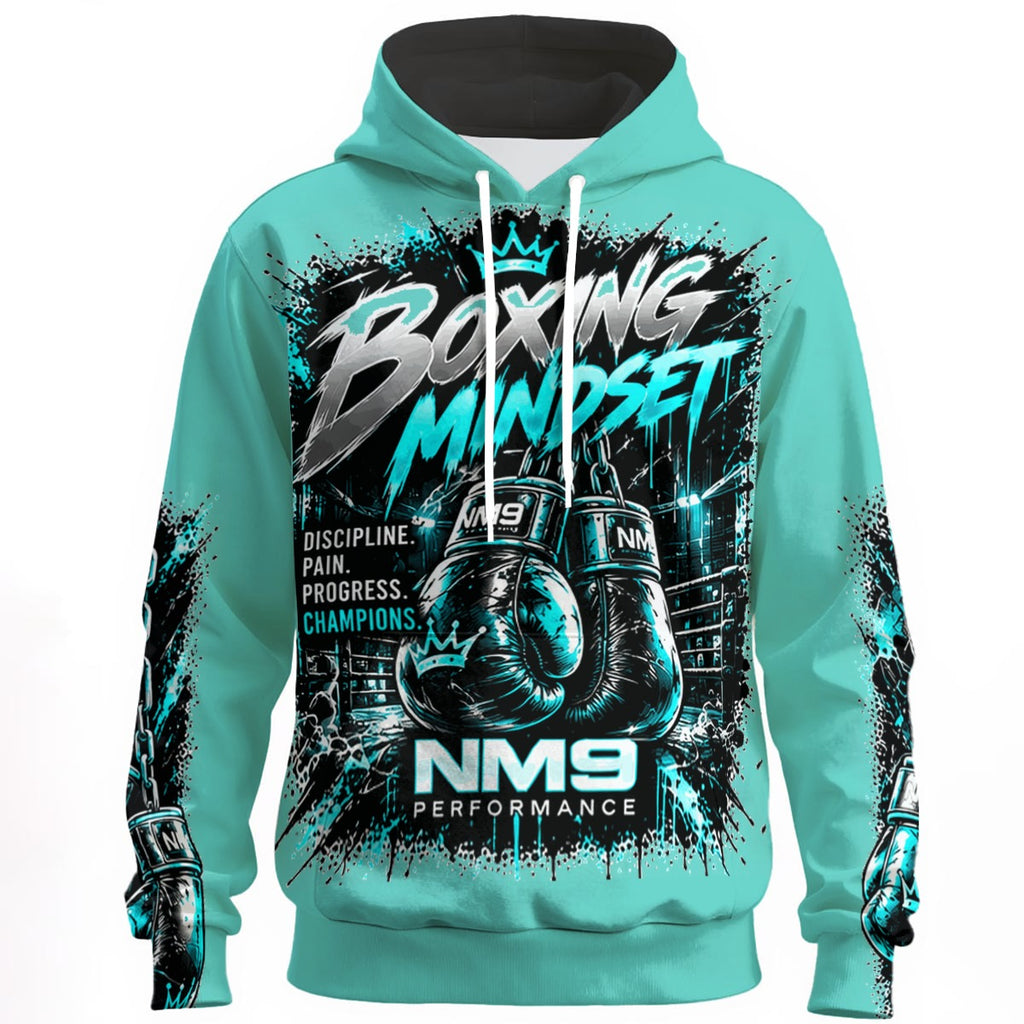 NM9 Ice Collection Hoodie | Boxing Mindset Series | Ice Teal