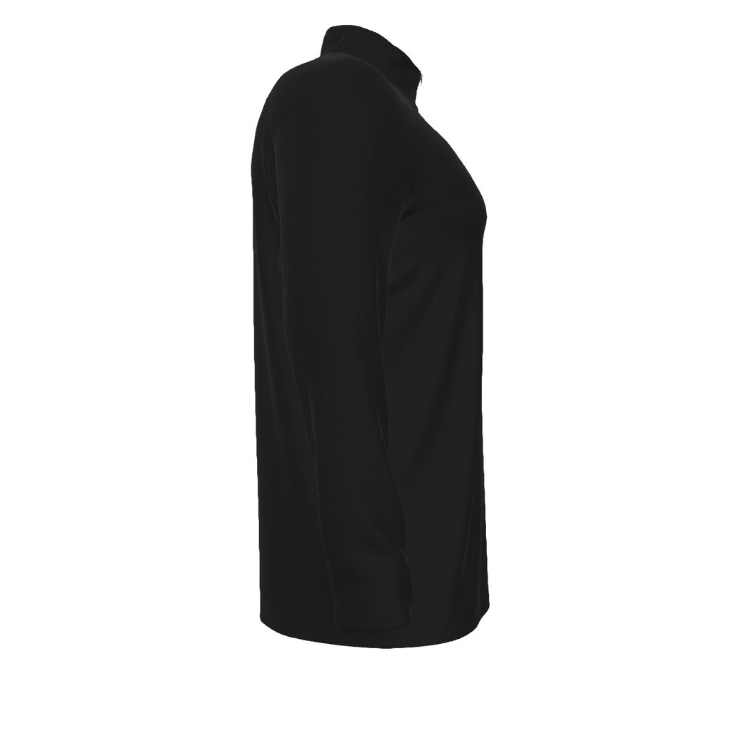 Not By Sight Quarter Zip | Script + Hands | Black