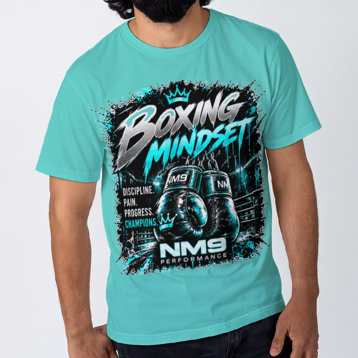 NM9 Ice Collection Tee | Boxing Mindset Series | Ice Teal