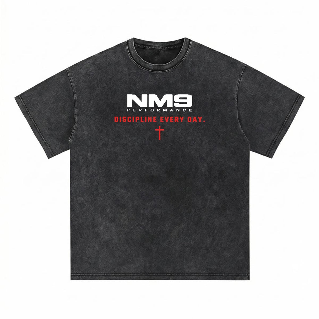 NM9 Performance Heavyweight Tee | Chasing Greatness | Black