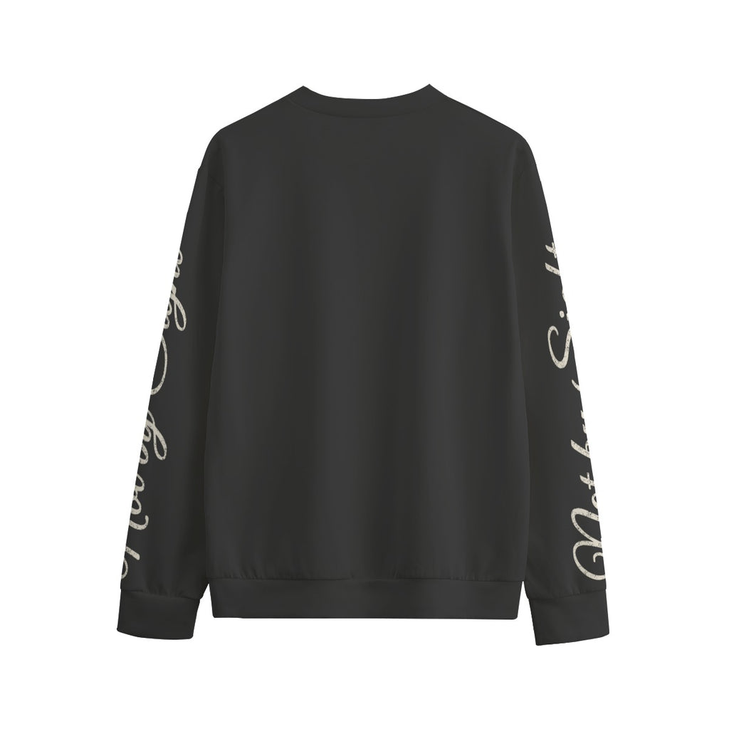 Not By Sight Crewneck | Cross + Sleeve Script | Black