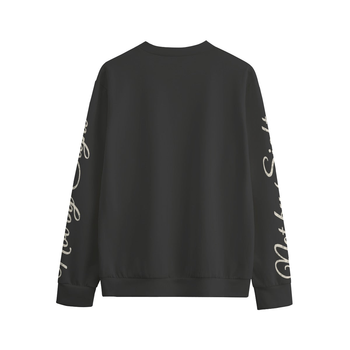 Not By Sight Crewneck | Cross + Sleeve Script | Black