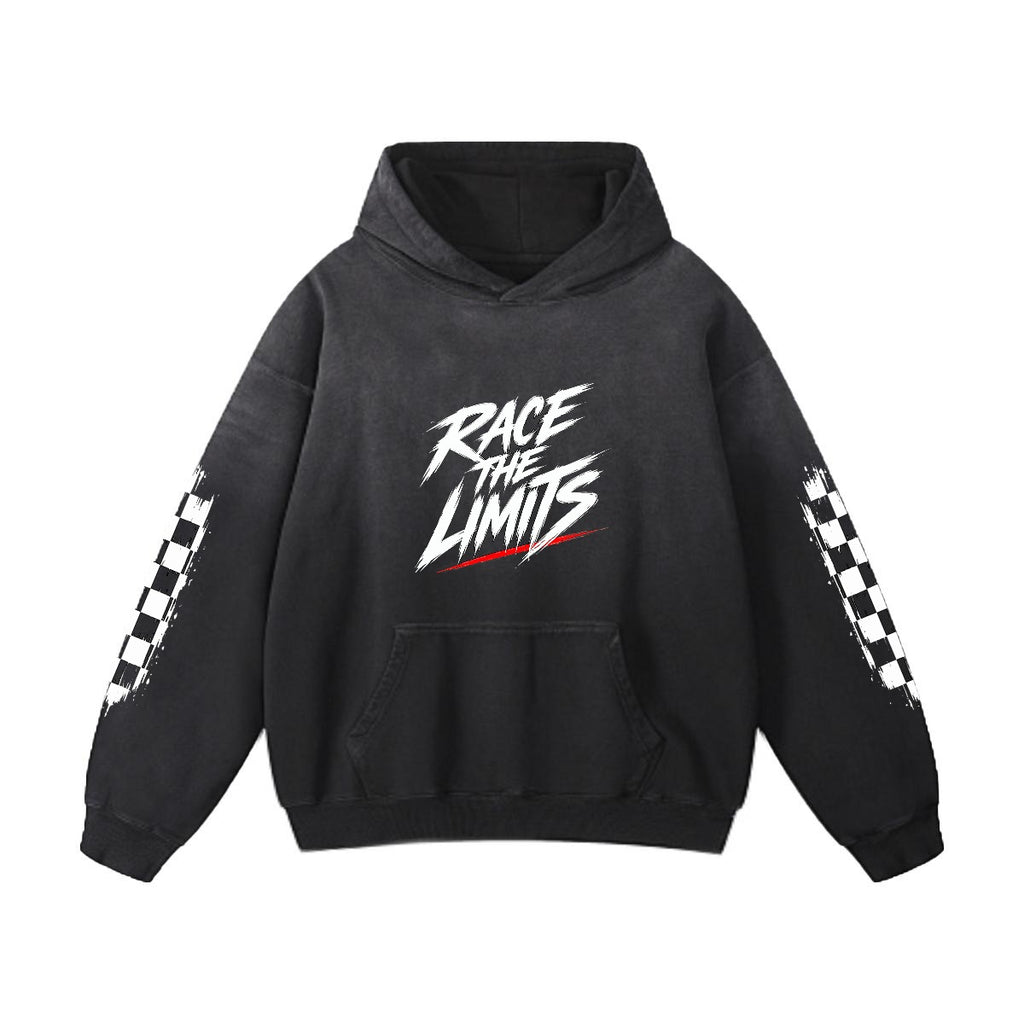 NM9 Executive Collection Heavyweight Hoodie | Race The Limits Checkered | Black