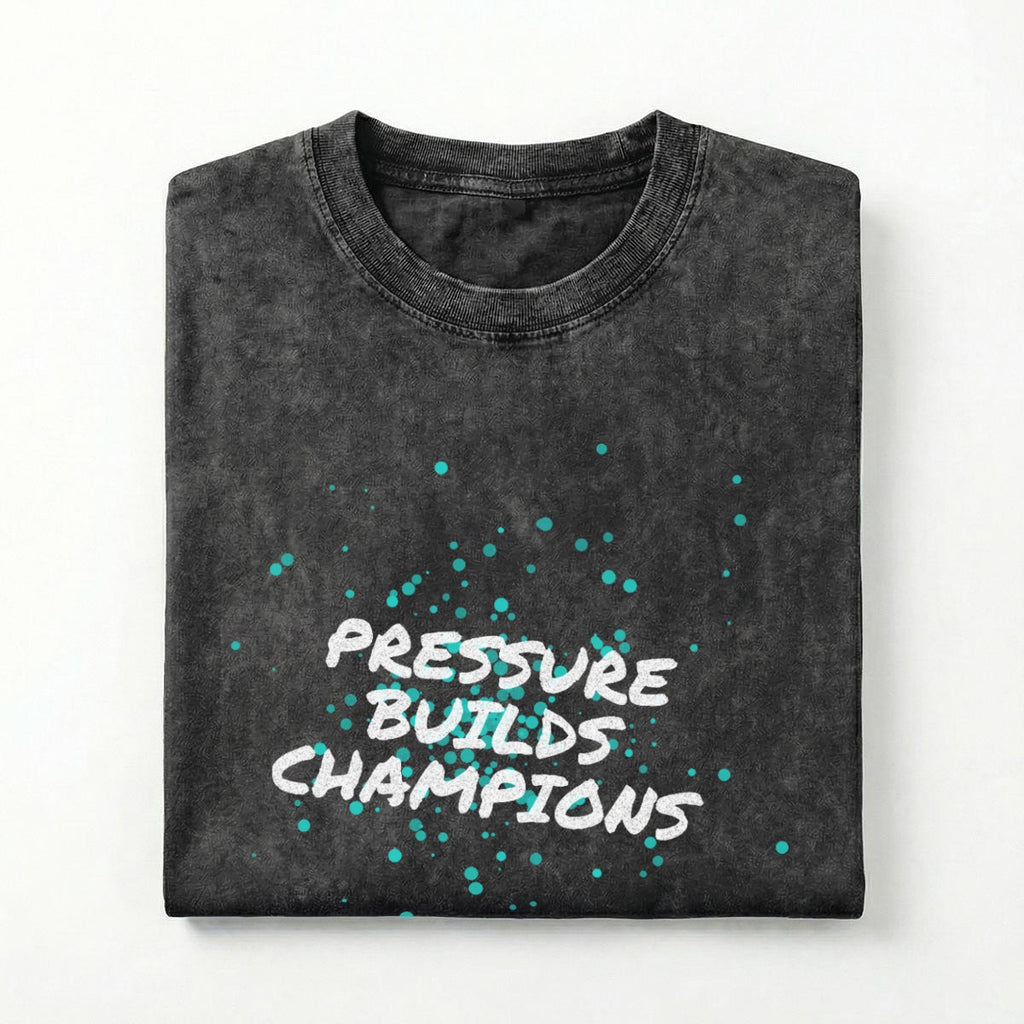 NM9 Ice Collection Heavyweight Tee | Pressure Builds Champions | Black
