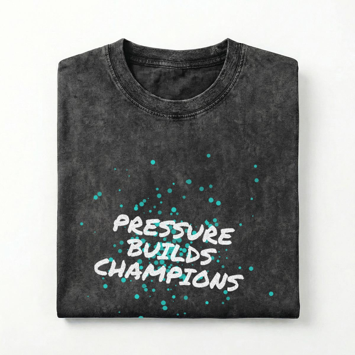 NM9 Ice Collection Heavyweight Tee | Pressure Builds Champions | Black