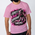 NM9 Pink Collection Tee | Girls Built Different | Light Pink