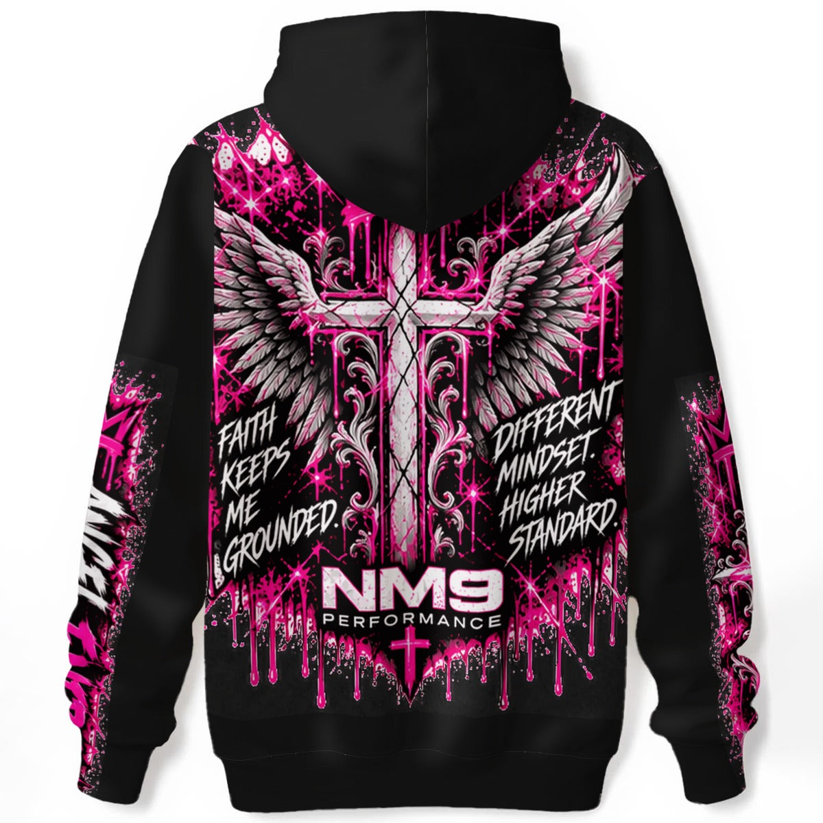 NM9 Pink Collection Hoodie | Angel Energy | Black