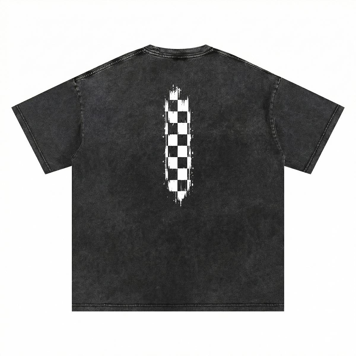 NM9 Executive Collection Heavyweight Tee | Race The Limits Checkered | Black