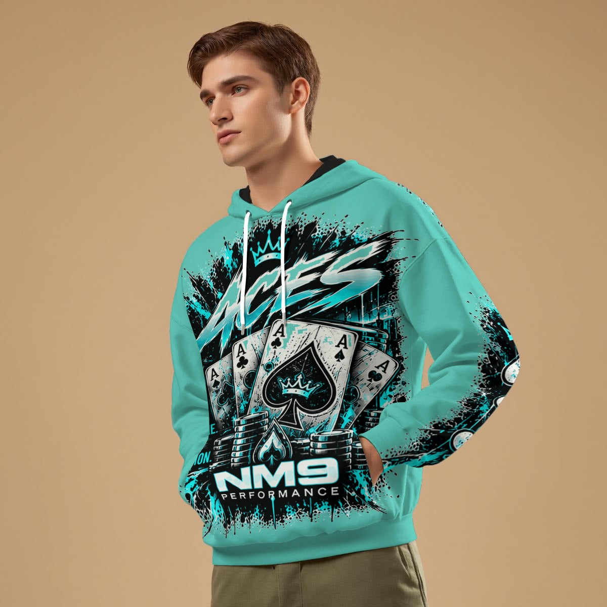 NM9 Ice Collection Hoodie | Aces Series | Ice Teal