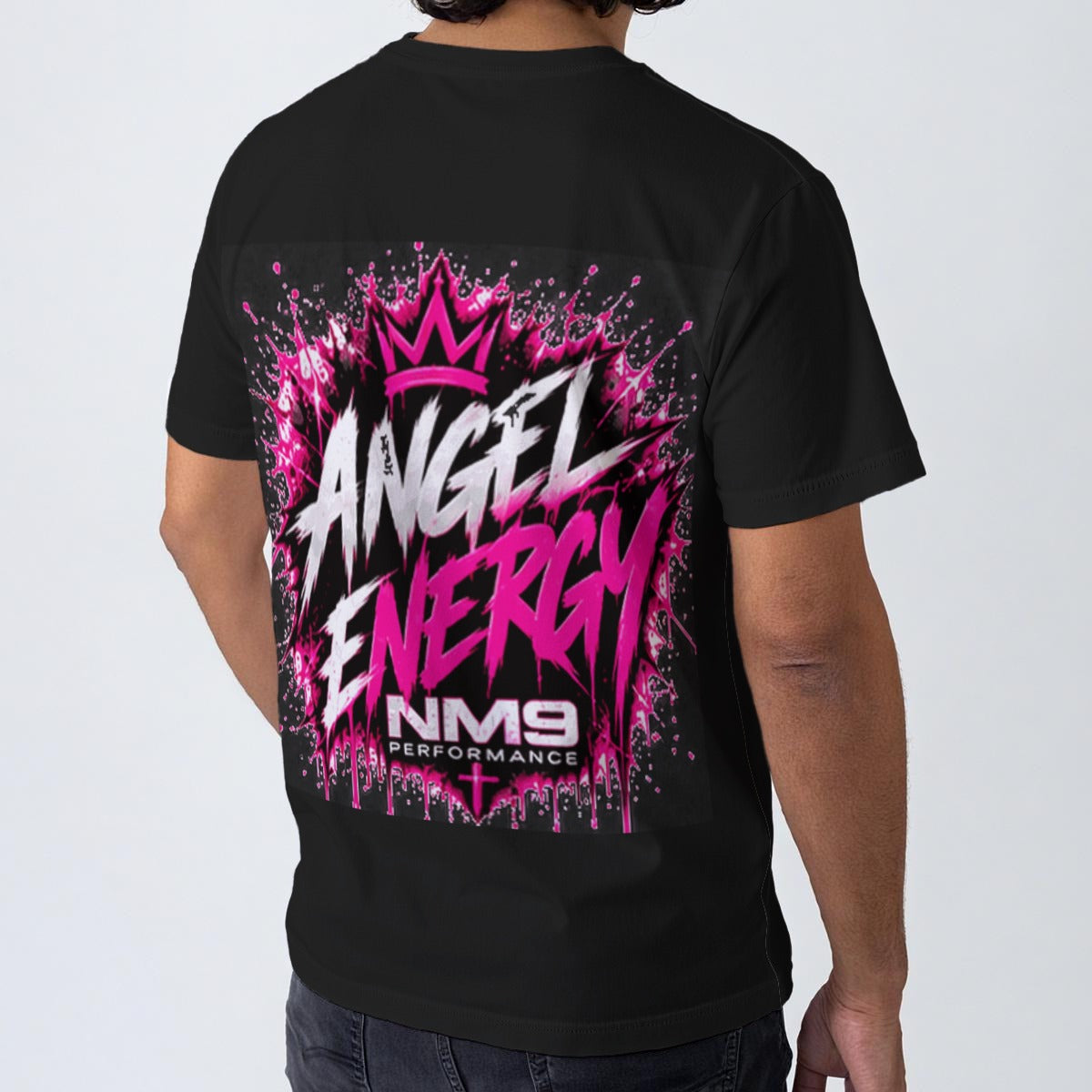 NM9 Pink Collection Tee | Angel Energy | Black