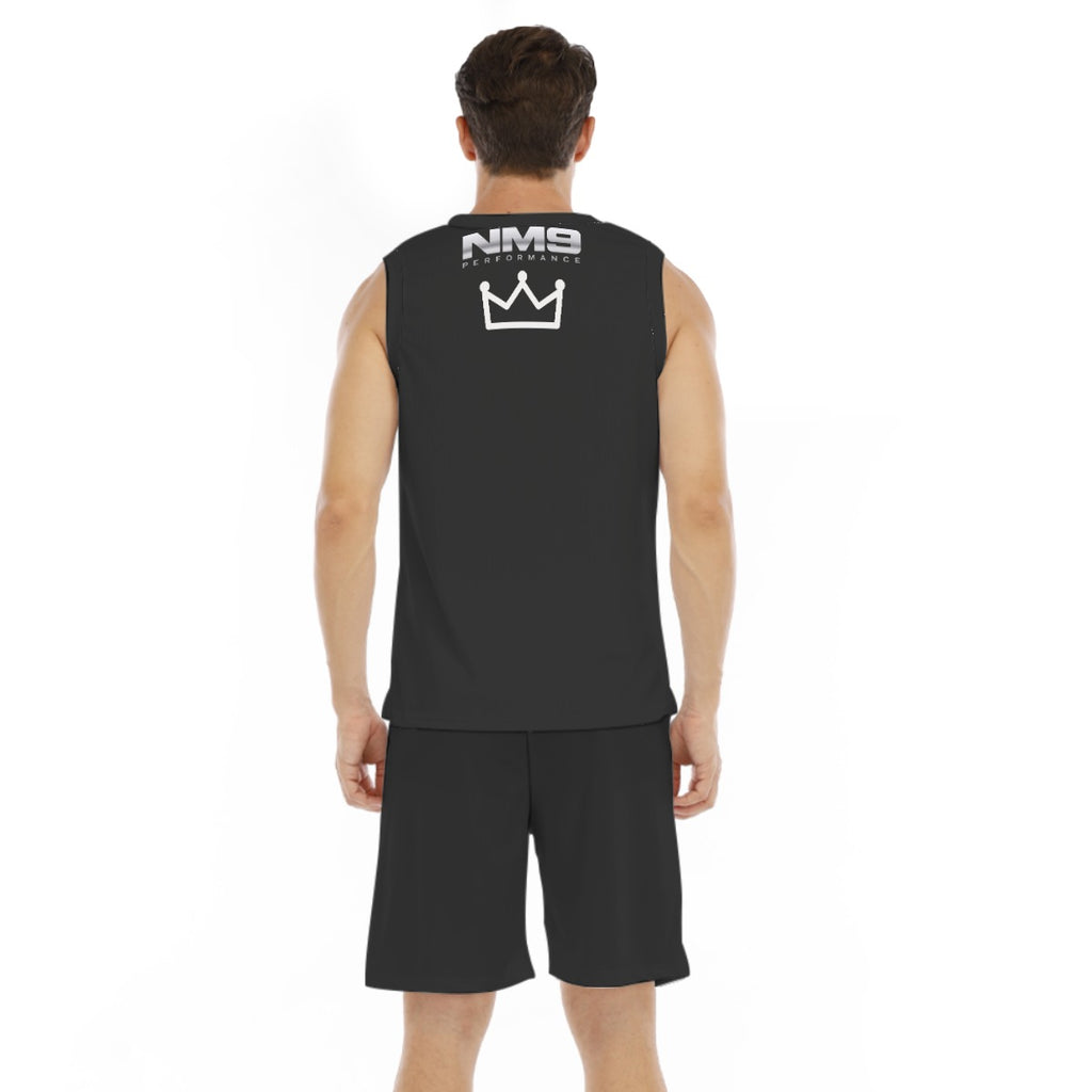 NM9 Sleeveless Athletic Shirt & Shorts Set | Black