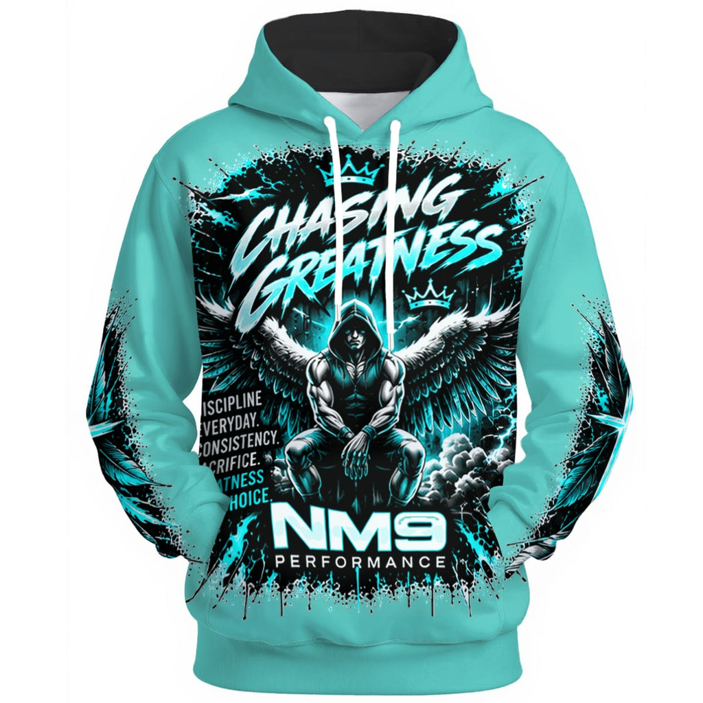 NM9 Ice Collection Hoodie | Chasing Greatness Series | Ice Teal