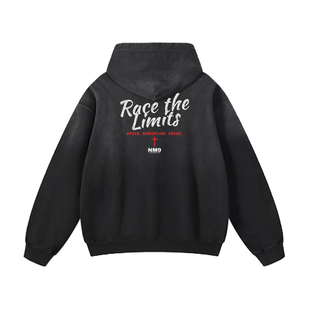 NM9 Performance Heavyweight Hoodie | Race the Limits | Black
