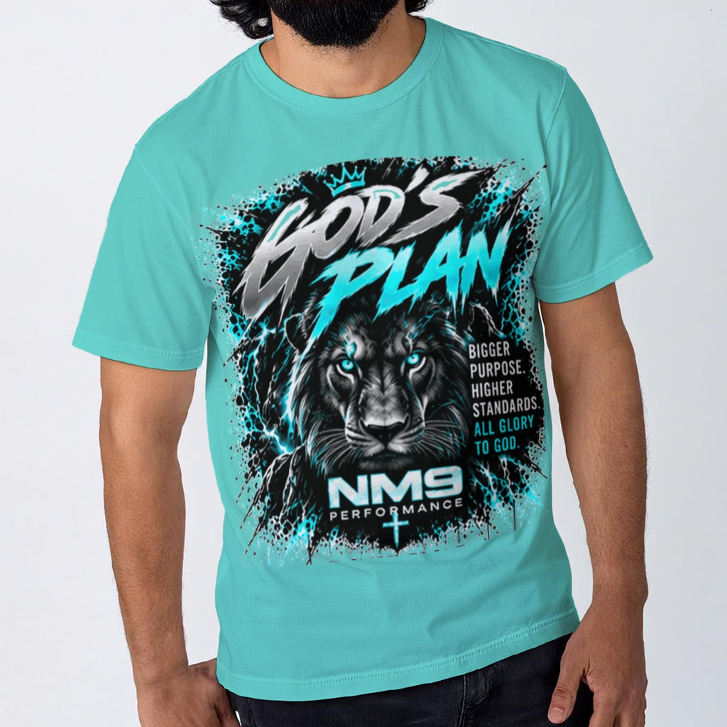 NM9 Ice Collection Tee | God's Plan Series | Ice Teal