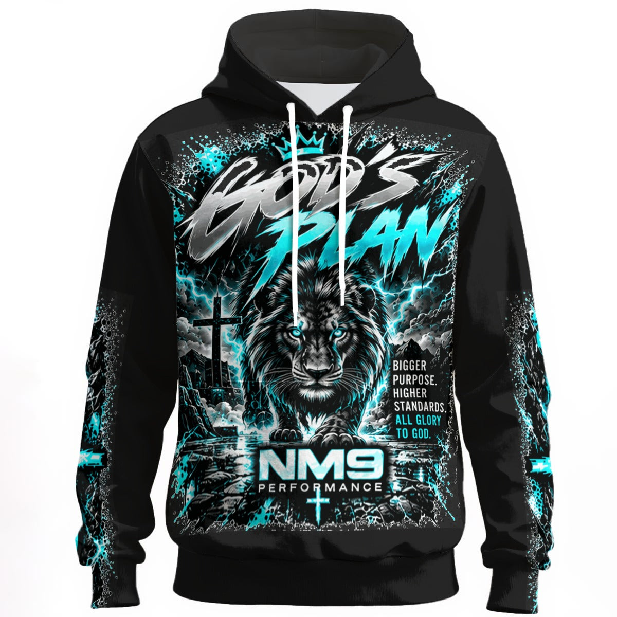 NM9 Ice Collection Hoodie | God's Plan Series | Black