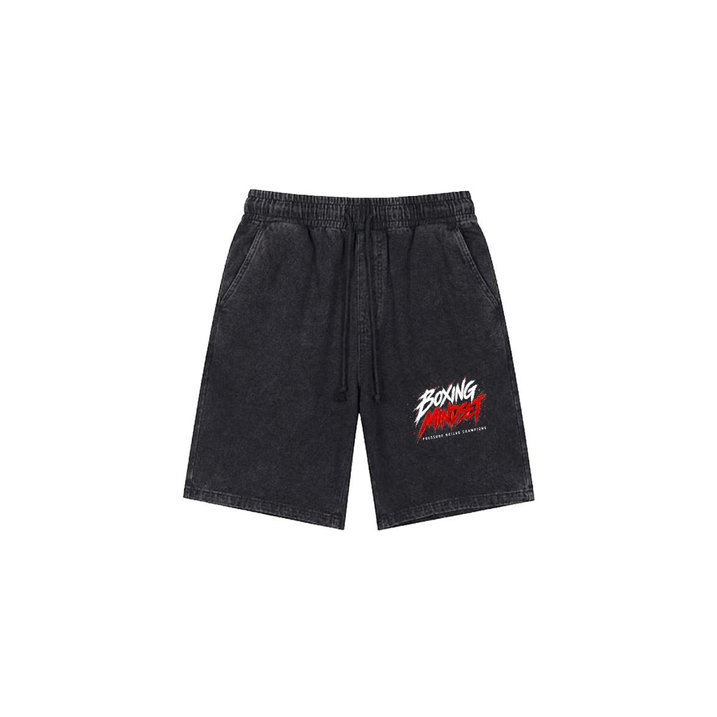 NM9 Executive Collection Heavyweight Sweat Shorts | Boxing Mindset | Black
