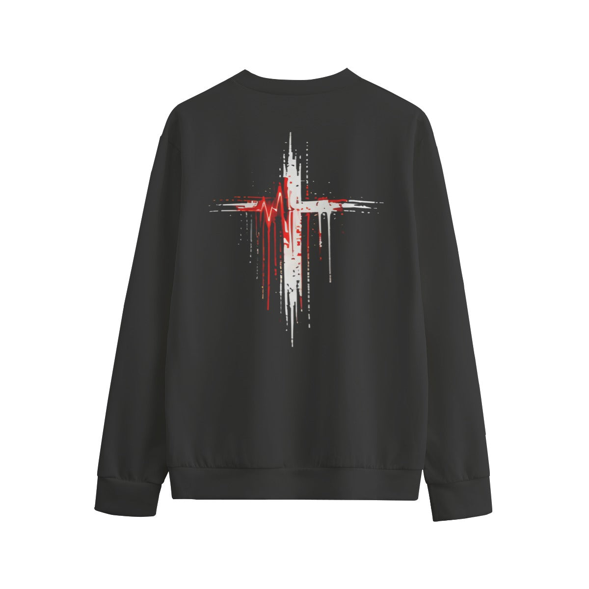 NM9 Bloodline Collection Crewneck | Heartbeat Cross | Black