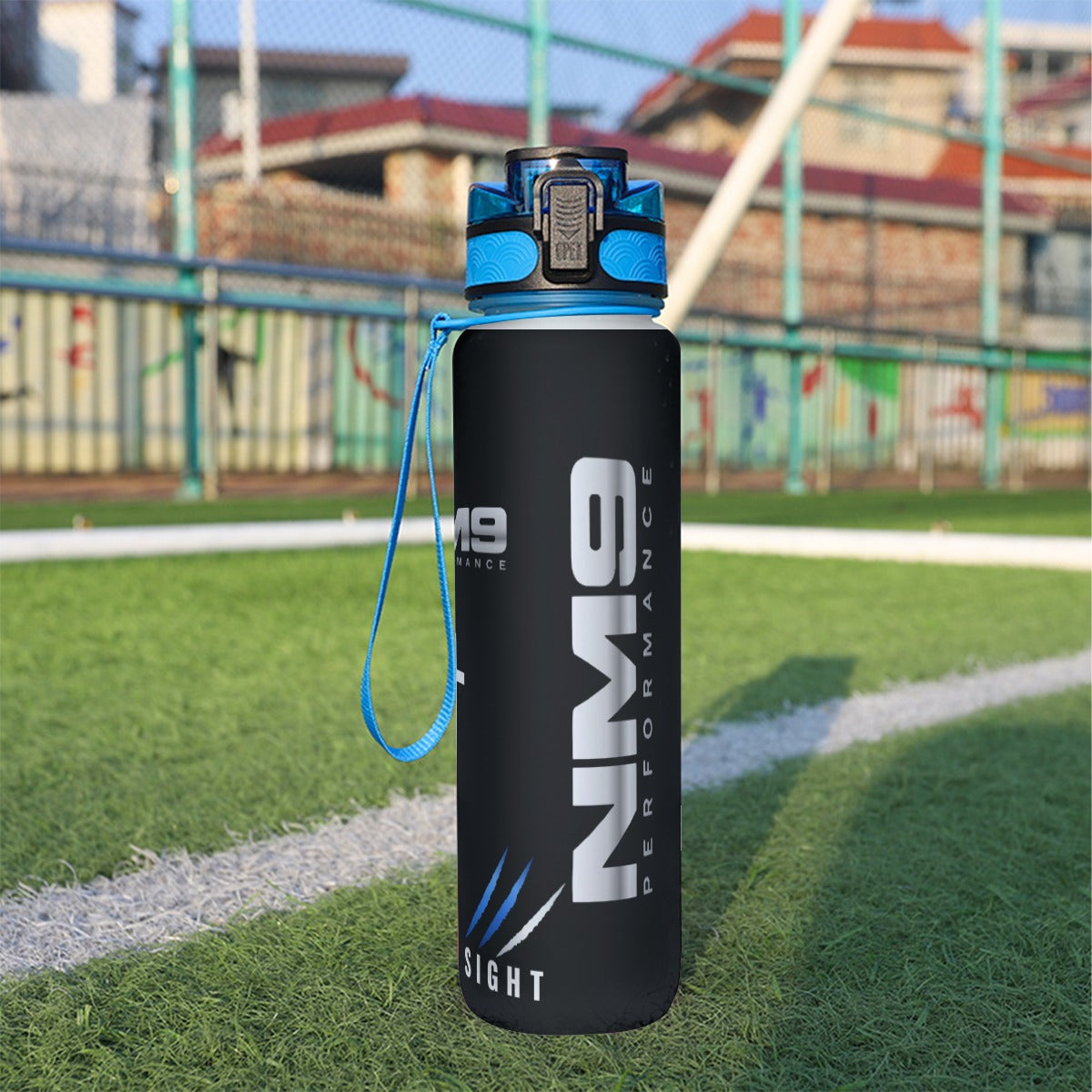 NM9 Sport Water Bottle 32oz | Black/Blue