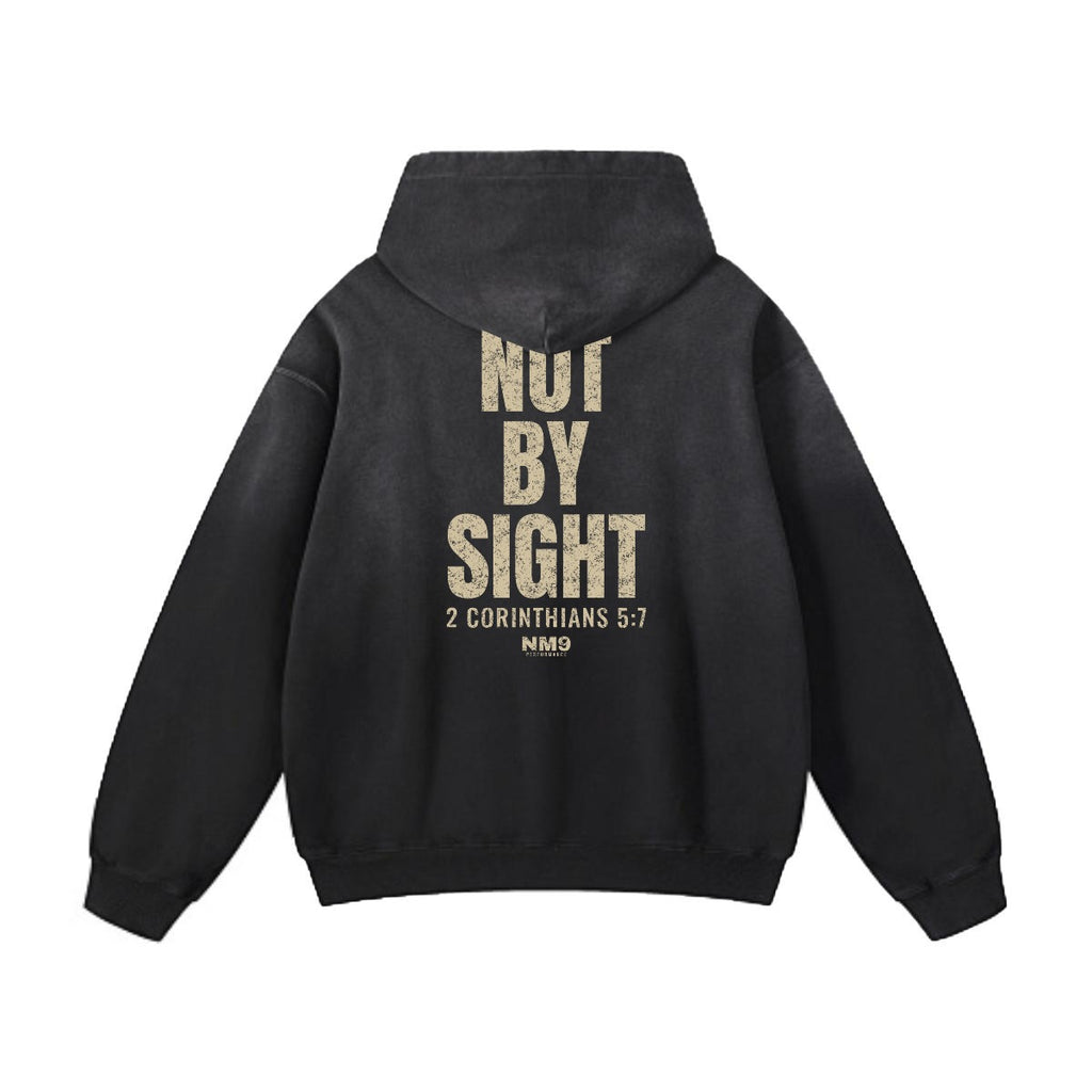 God's Plan Heavyweight Hoodie | NOT BY SIGHT 2 Cor 5:7 | Black
