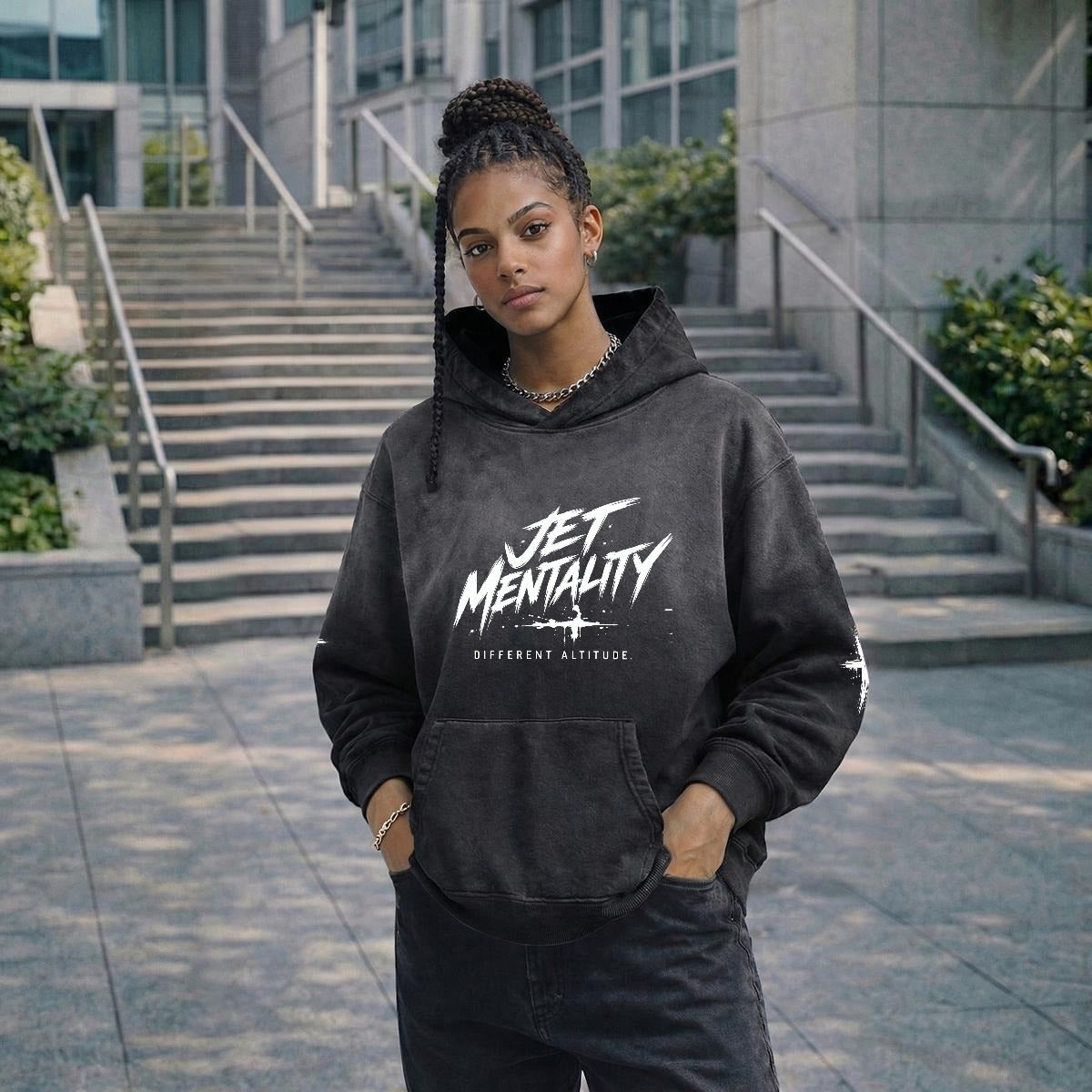 NM9 Executive Collection Heavyweight Hoodie | Jet Mentality | Black