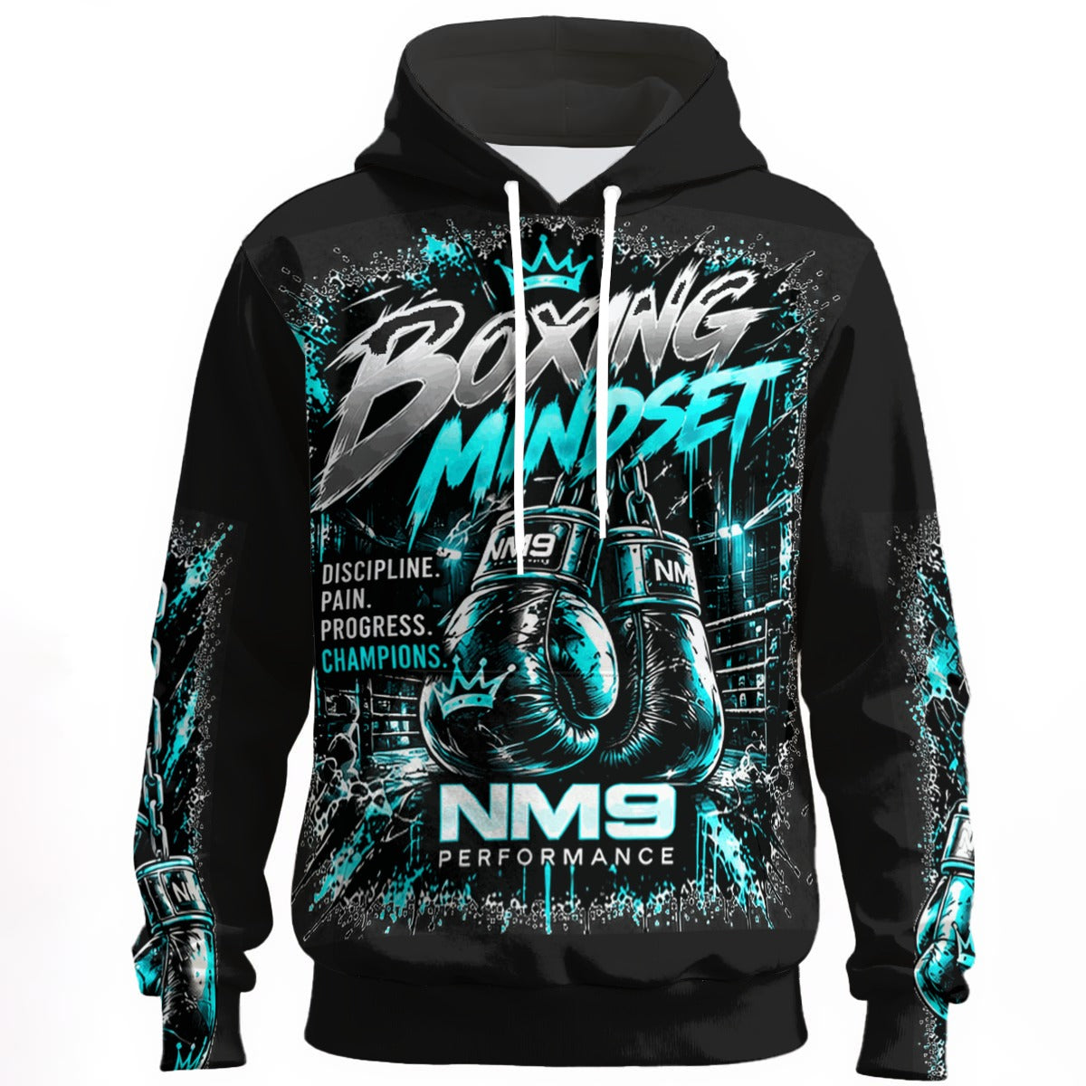 NM9 Ice Collection Hoodie | Boxing Mindset Series | Black