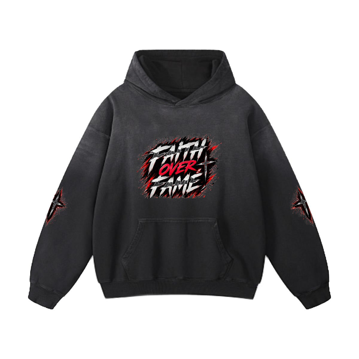 NM9 Executive Collection Heavyweight Hoodie | Faith Over Fame | Black