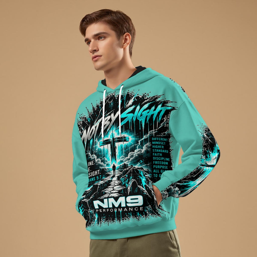 NM9 Ice Collection Hoodie | Not By Sight Series | Ice Teal