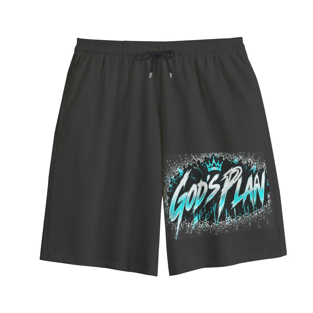 NM9 Ice Collection Sweat Shorts | God's Plan Statue Edition | Black