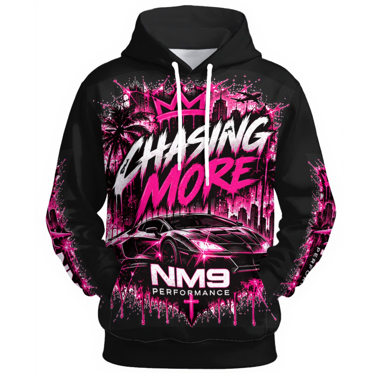 NM9 Pink Collection Hoodie | Chasing More | Black
