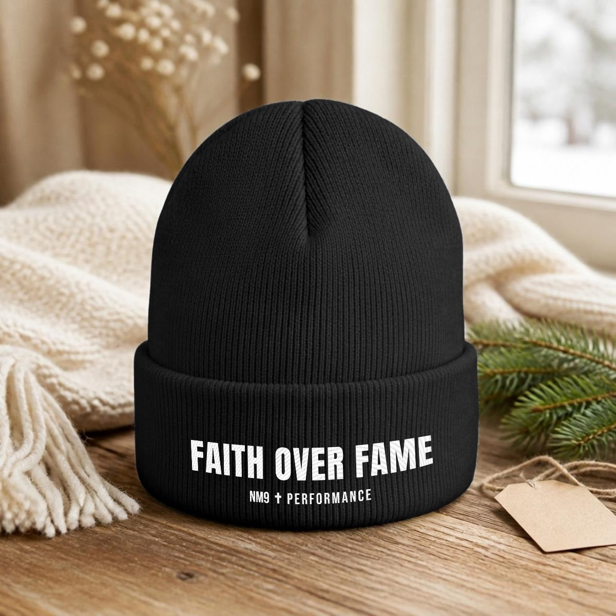 NM9 Performance Knit Beanie | Faith Over Fame