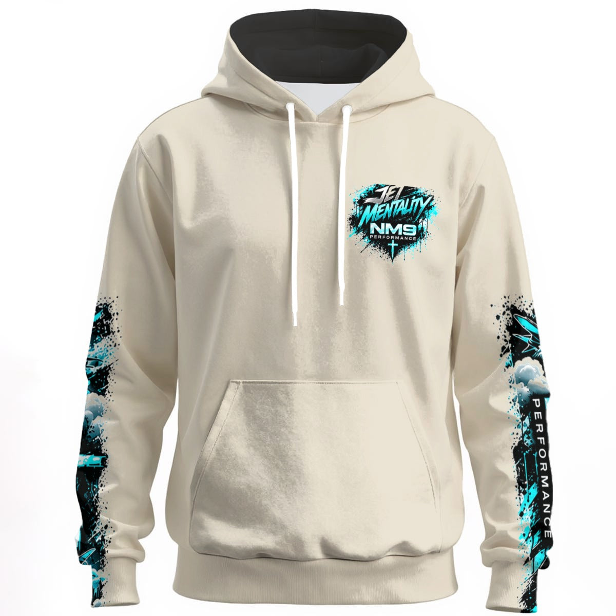 NM9 Ice Collection Hoodie | Jet Mentality Series Chest | Bone