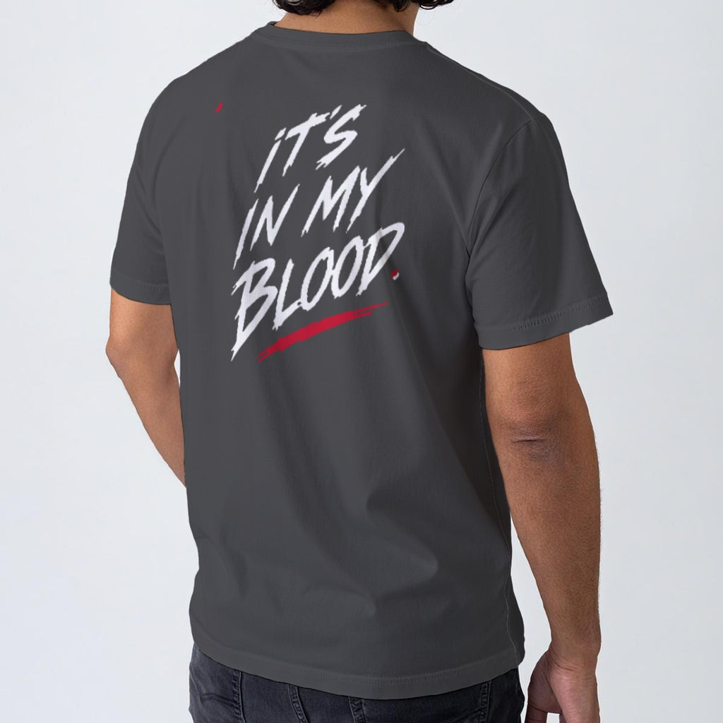 NM9 Hellfire Collection Tee | It's In My Blood | Steel Gray