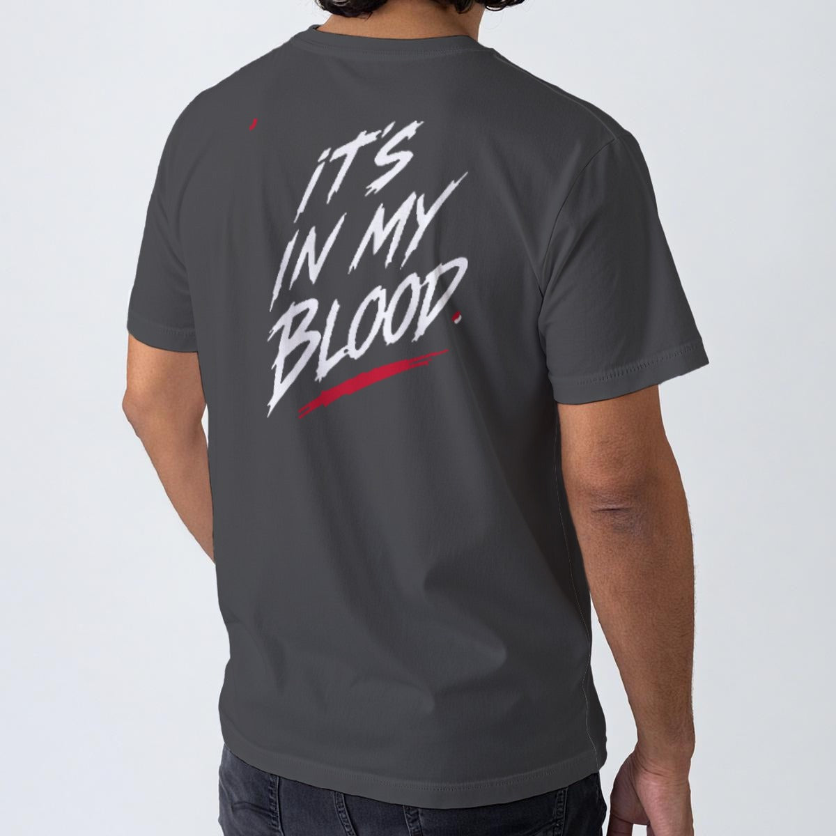 NM9 Hellfire Collection Tee | It's In My Blood | Steel Gray