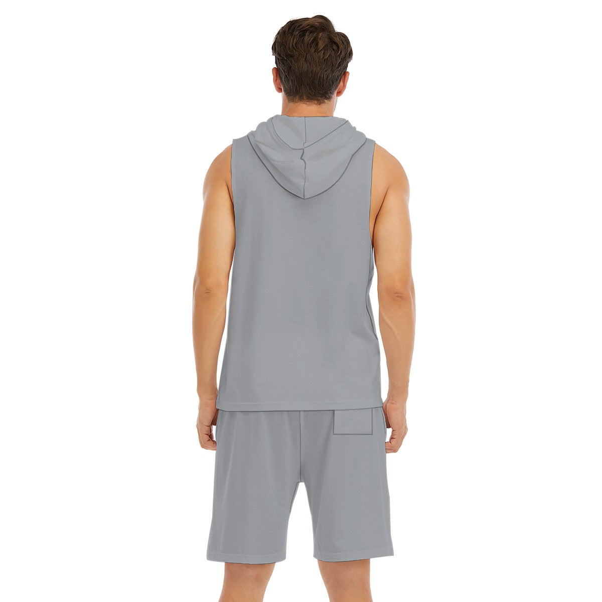 NM9 Sleeveless Hoodie & Shorts Set | Grey