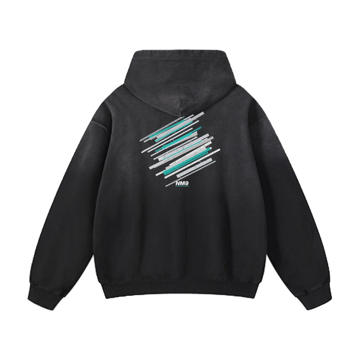 NM9 Ice Collection Heavyweight Hoodie | Ice Streak | Black