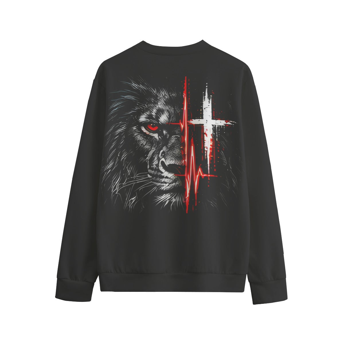 NM9 Bloodline Collection Crewneck | Lion Heartbeat | Black
