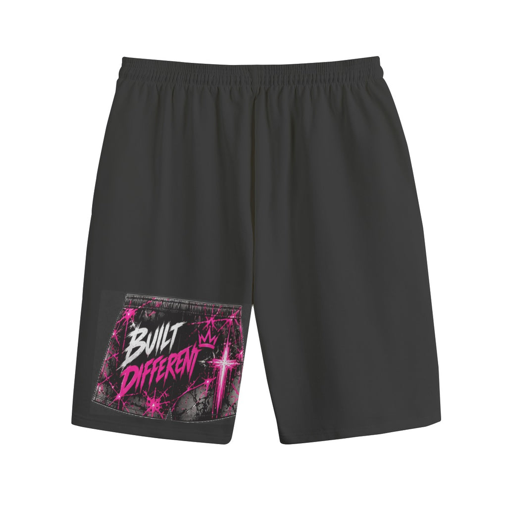 NM9 Pink Collection Sweat Shorts | Built Different | Black