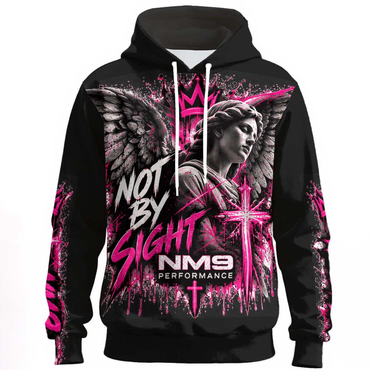 NM9 Pink Collection Hoodie | Not By Sight | Black