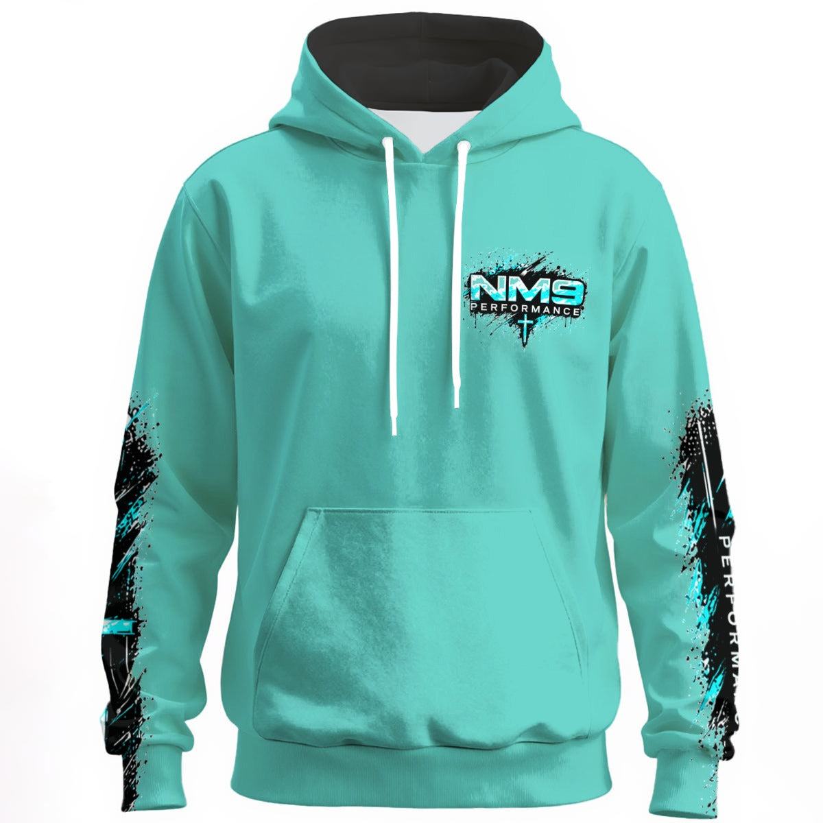 NM9 Ice Collection Hoodie | Signature Series Chest | Ice Teal