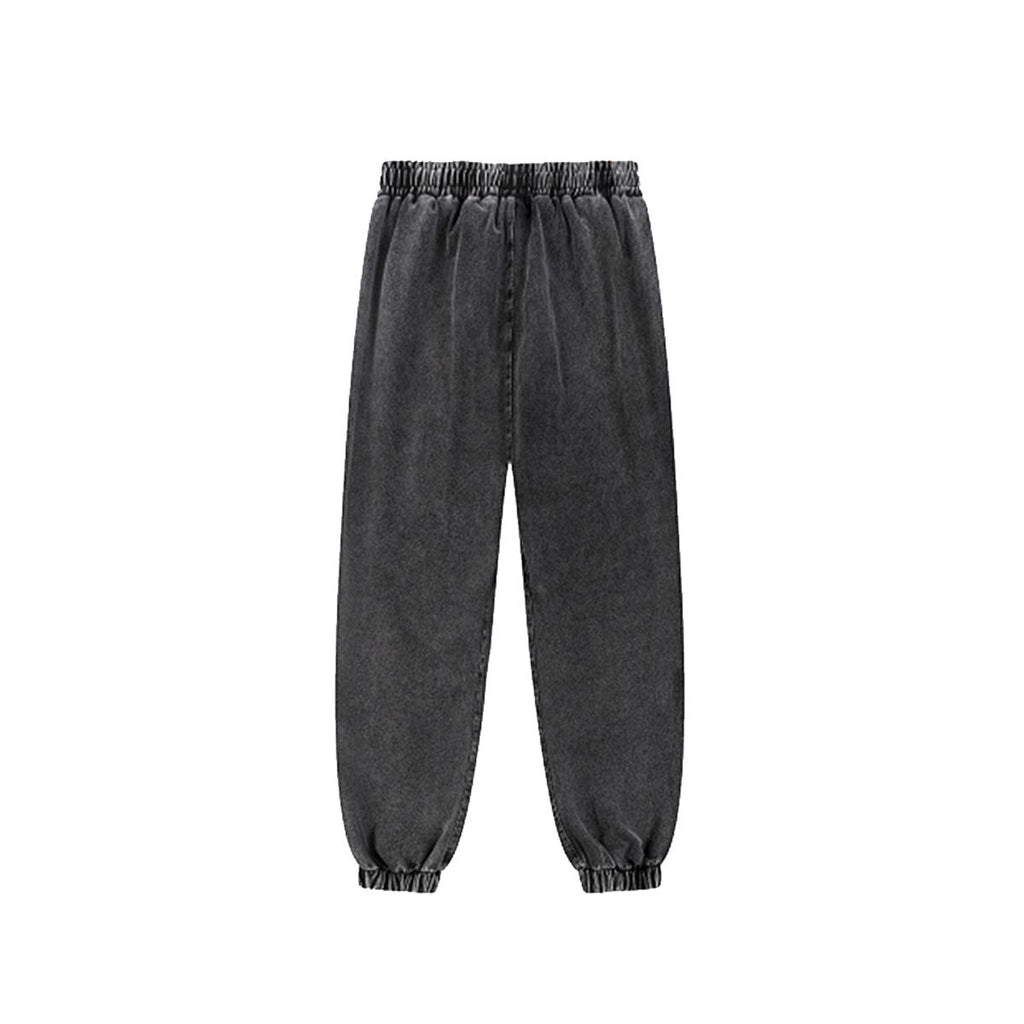 Not By Sight Heavyweight Joggers | Leg Script + Cross | Black