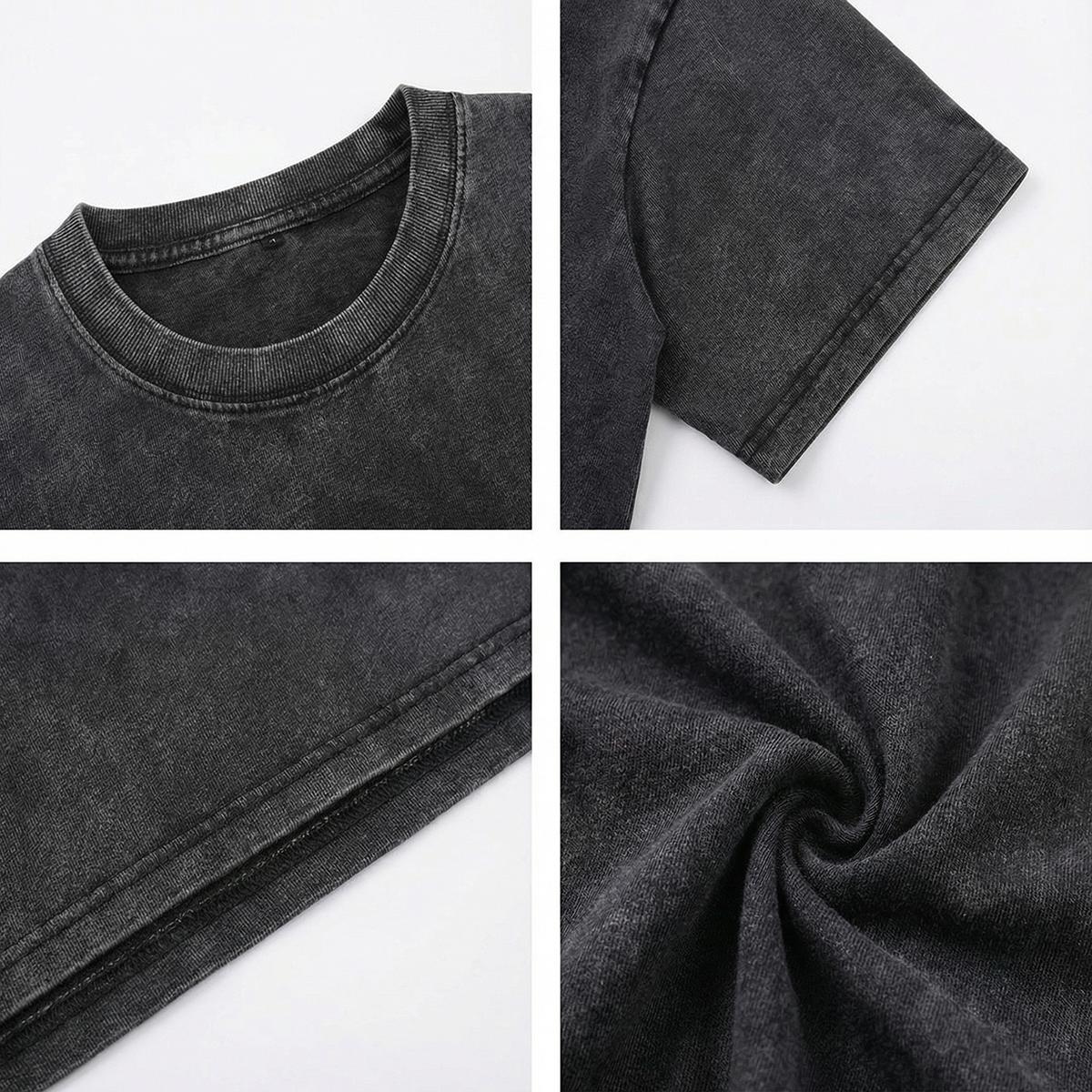 Not By Sight Heavyweight Tee | Script + Hands / 3 Crosses Back | Black