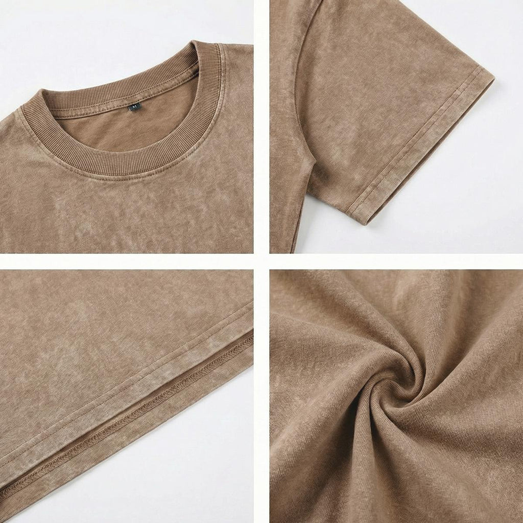 NM9 Heavyweight Tee | Go With God | Brown / Cream