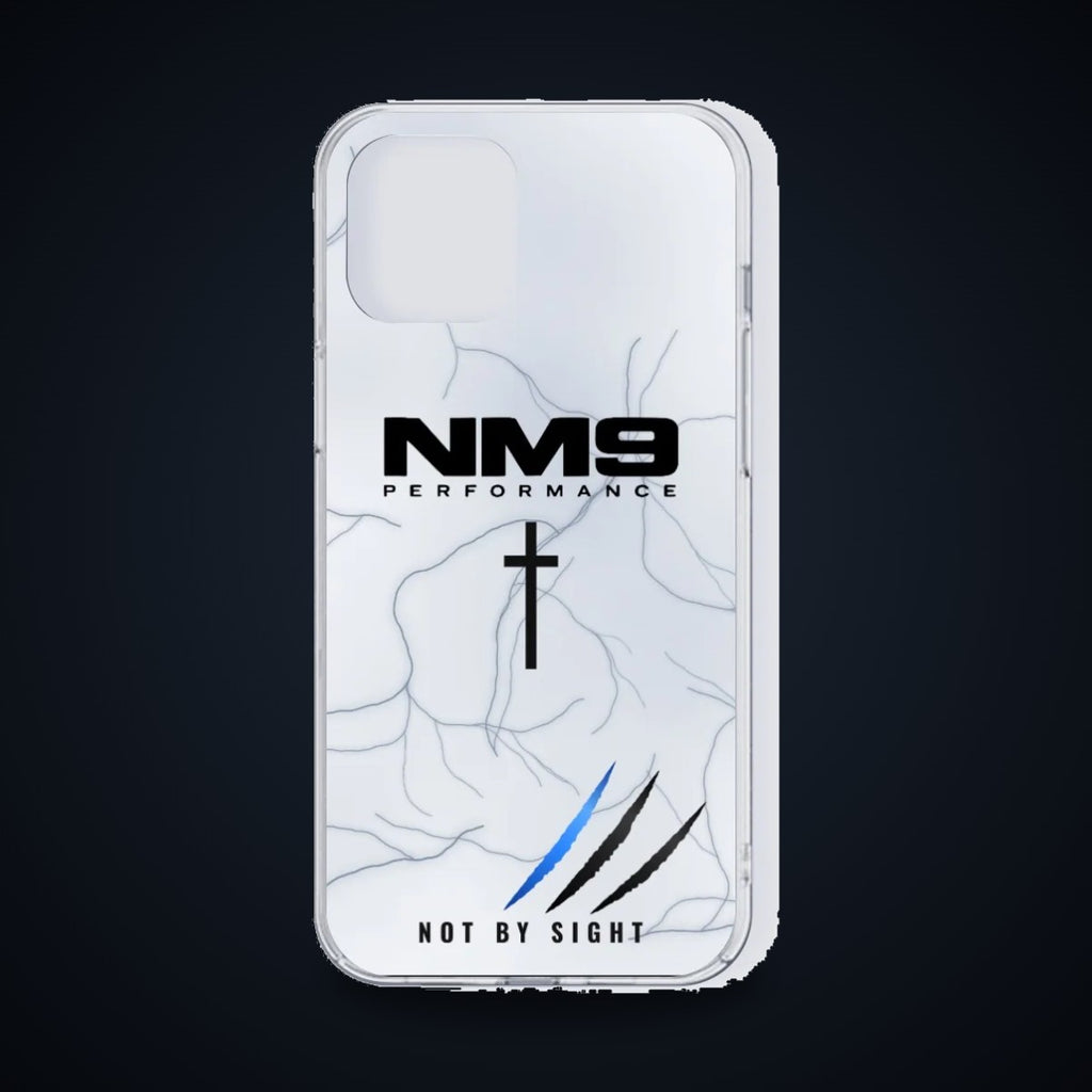 NM9 Phone Case | White Storm | iPhone 13 Series on black