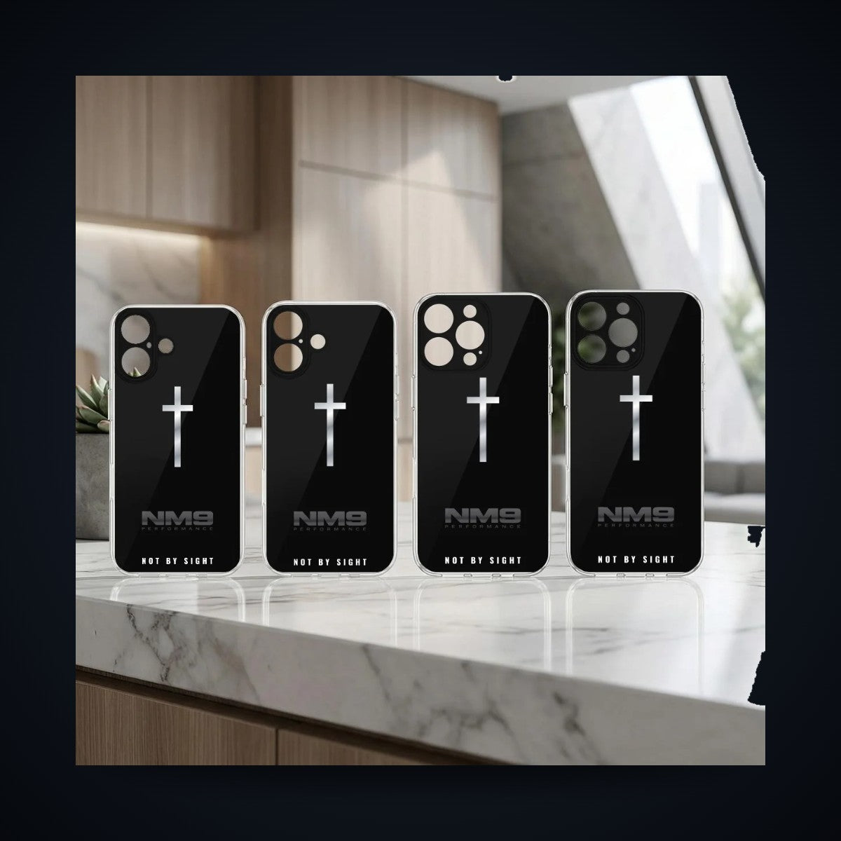 NM9 Phone Case | Clean Minimal | iPhone 16 Series on black