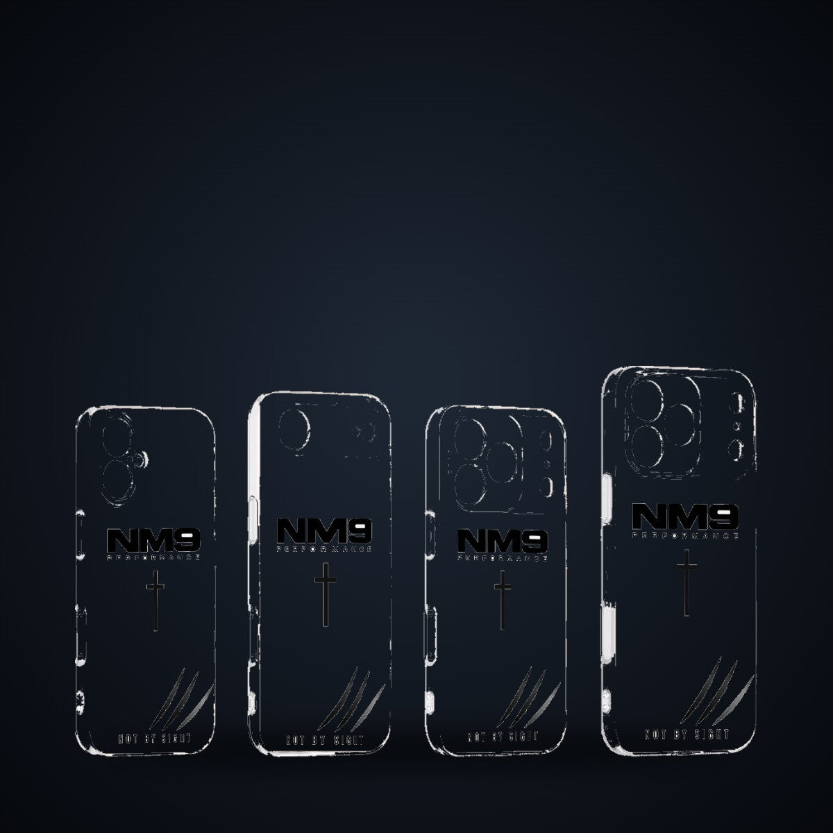 NM9 Phone Case | White/Black | iPhone 17 Series on black