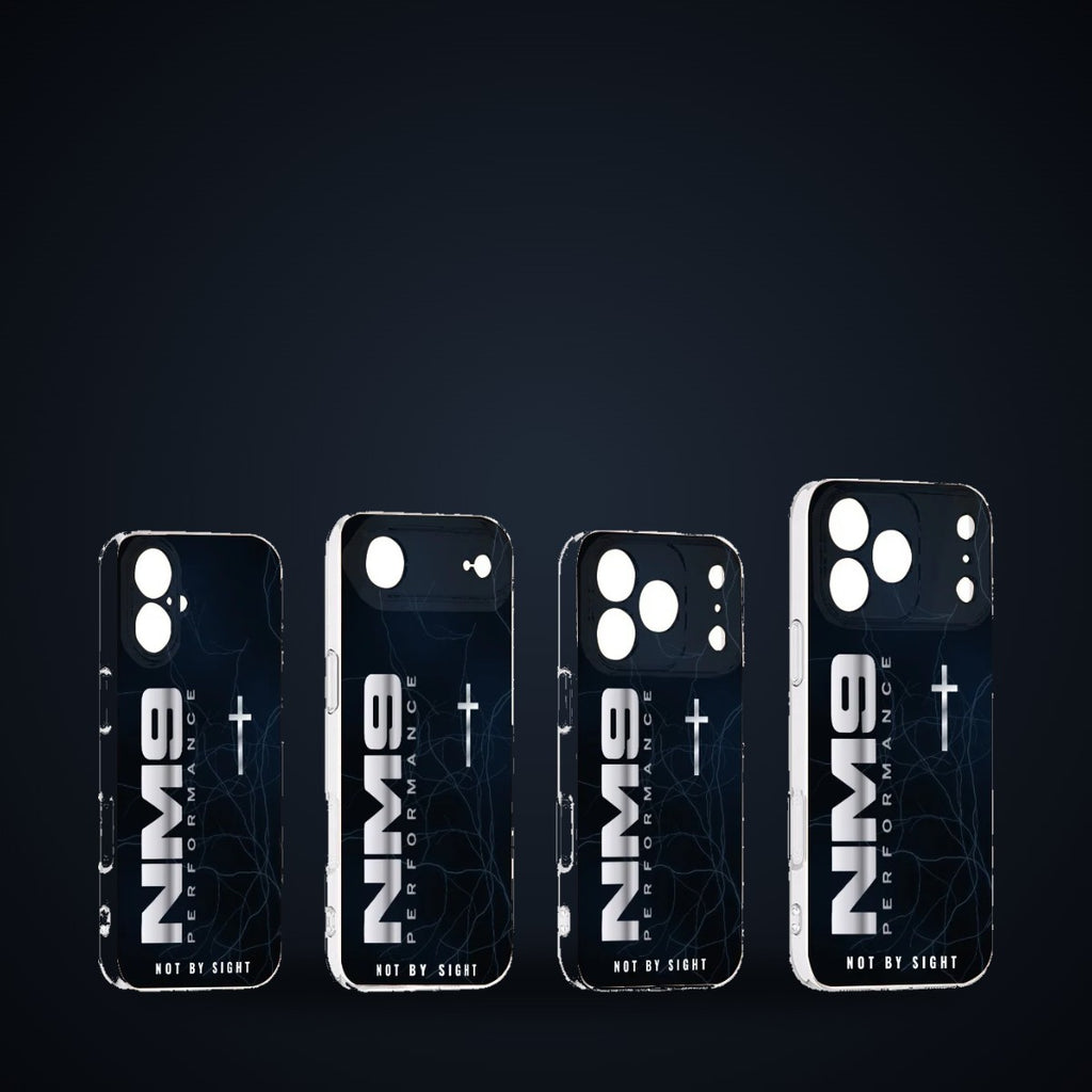 NM9 Phone Case | Black Texture | iPhone 17 Series on black